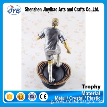 Creative design statues type and Europe feature soccer boy sports trophy